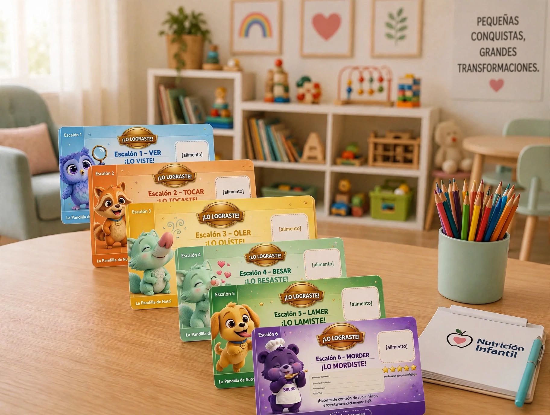 7 Tarjetas de Logro Alimentario